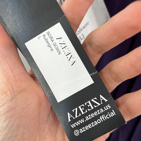AZEEZA Sora Gown in Aubergine - Picture 12 of 12